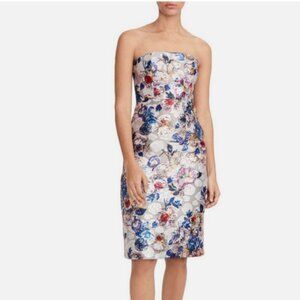 J. Crew Collection Floral Jacquard Strapless Dress